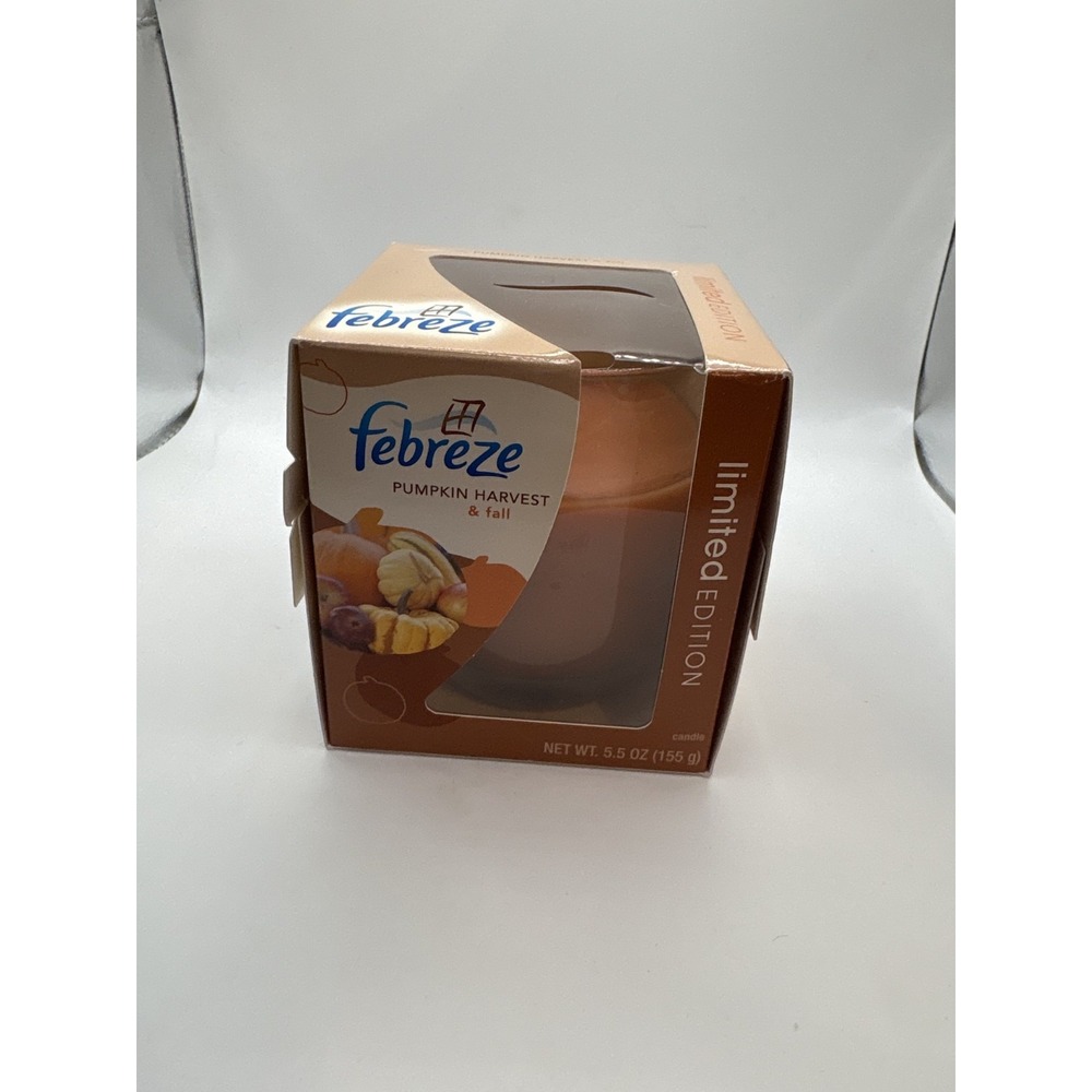NEW FEBREZE LIMITED EDITION CANDLES  PUMPKIN HARVEST & FALL DISCONTINUED.